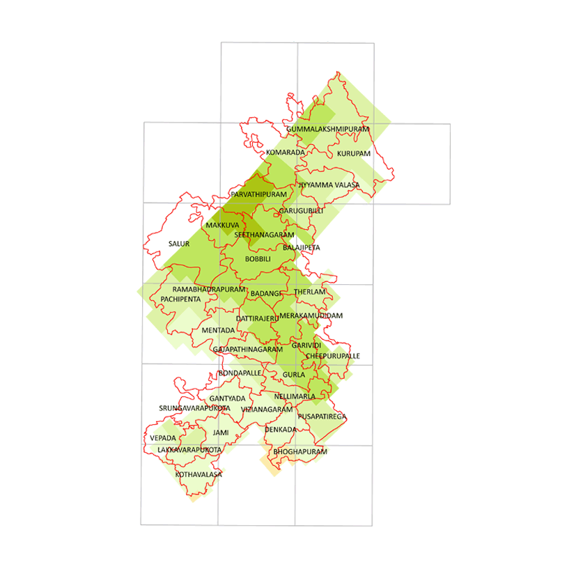 Storm surge inundation map for cyclone with wind speed